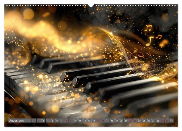 Produktbild: Tr&auml;ume aus Piano, Klavier und Fl&uuml;gel (Wandkalender 2026 DIN A2 quer), CALVENDO Monatskalender