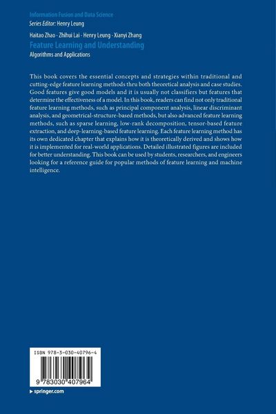 Produktbild: Feature Learning and Understanding
