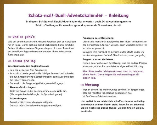 Produktbild: Sch&auml;tz mal! Das Adventskalender-Duell