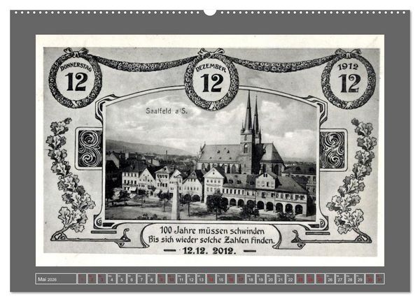 Produktbild: Gru&szlig; aus Saalfeld an der Saale (Wandkalender 2026 DIN A2 quer), CALVENDO Monatskalender