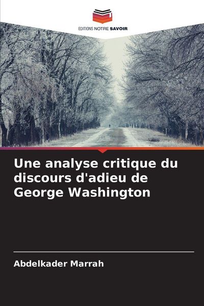 Produktbild: Une analyse critique du discours d'adieu de George Washington