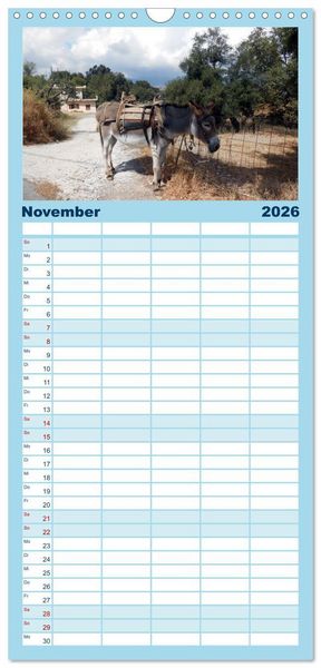 Produktbild: Familienplaner 2026 - Kreta - Griechischer Inseltraum mit 5 Spalten (Wandkalender, 21 x 45 cm) CALVENDO