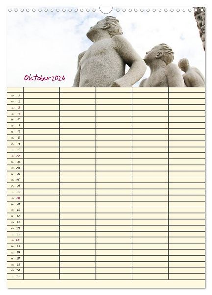 Produktbild: Familienplaner Norwegen (Wandkalender 2026 DIN A3 hoch), CALVENDO Monatskalender
