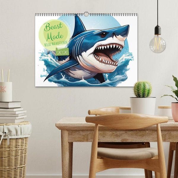 Produktbild: Beast Mode - Wilde Maskottchen (Wandkalender 2026 DIN A3 quer), CALVENDO Monatskalender