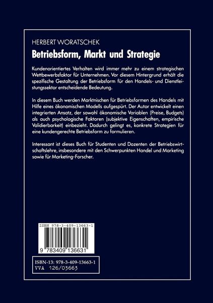 Produktbild: Betriebsform, Markt und Strategie