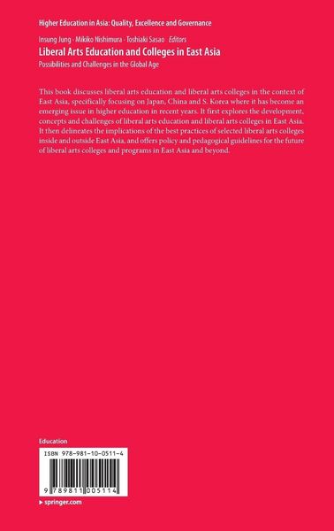 Produktbild: Liberal Arts Education and Colleges in East Asia