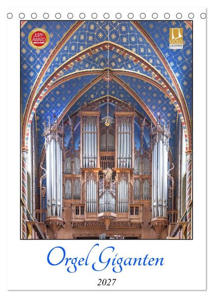 Produktbild: Orgel Giganten (Tischkalender 2027 DIN A5 hoch), CALVENDO Monatskalender