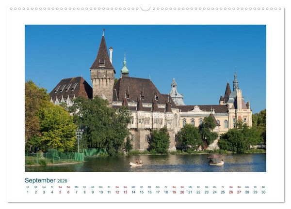 Produktbild: Budapest: zwischen Parlamentsgeb&auml;ude und Burgpalast (hochwertiger Premium Wandkalender 2026 DIN A2 quer), Kunstdruck in Hochglanz