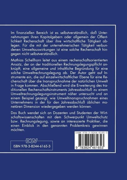 Produktbild: Umweltrechnungslegung