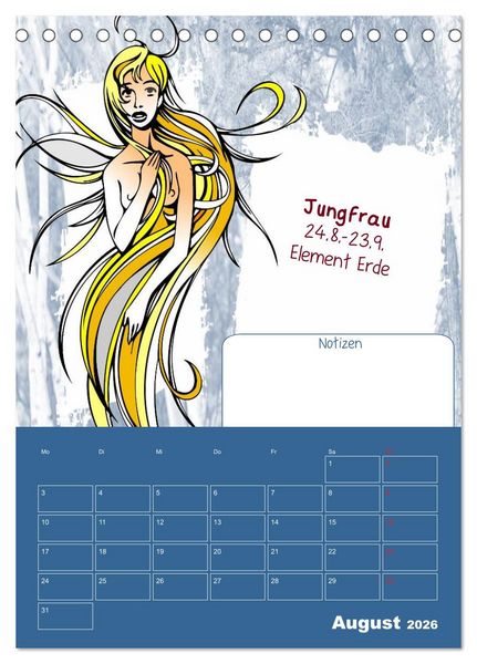 Produktbild: Sternzeichen &bull; Geburtstagskalender / Planer (Tischkalender 2026 DIN A5 hoch), CALVENDO Monatskalender