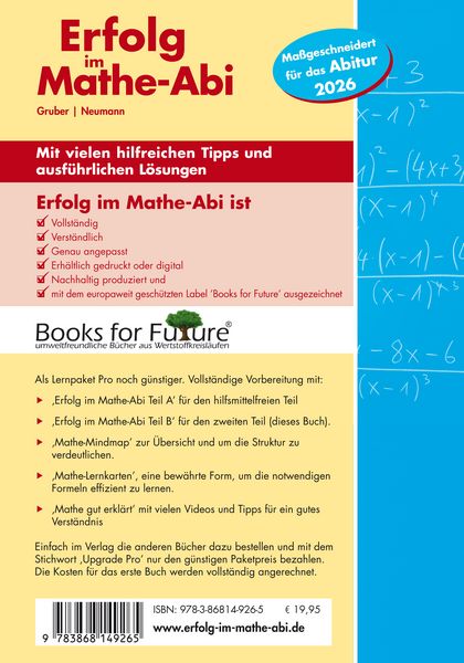 Produktbild: Erfolg im Mathe-Abi 2026 Leistungsfach Teil B Baden-W&uuml;rttemberg
