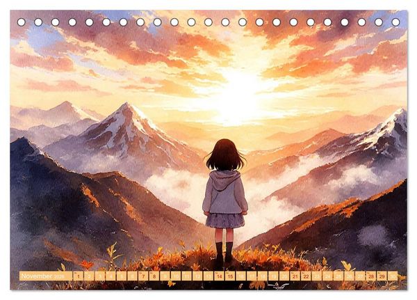 Produktbild: Manga-Momente (Tischkalender 2026 DIN A5 quer), CALVENDO Monatskalender