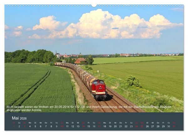 Produktbild: Mit Diesellokomotiven quer durch die Lausitz - 2026 (hochwertiger Premium Wandkalender 2026 DIN A2 quer), Kunstdruck in Hochglanz