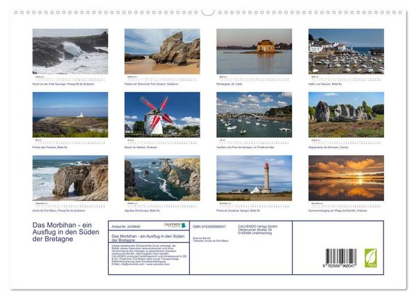 Produktbild: Das Morbihan - ein Ausflug in den S&uuml;den der Bretagne (hochwertiger Premium Wandkalender 2027 DIN A2 quer), Kunstdruck in Hochglanz