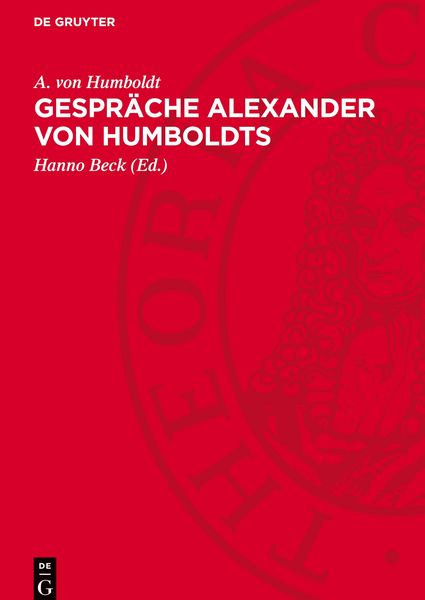 Produktbild: Gespr&auml;che Alexander von Humboldts