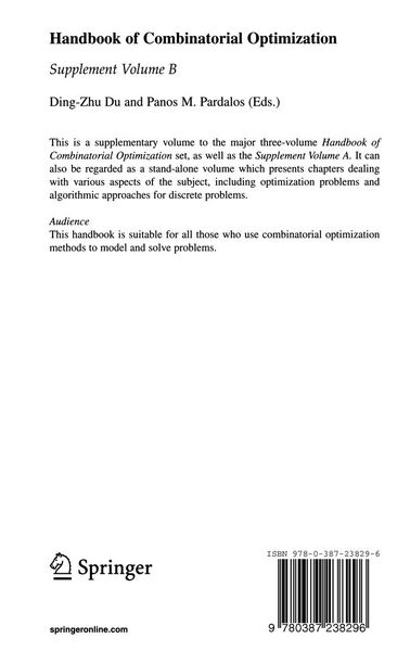 Produktbild: Handbook of Combinatorial Optimization