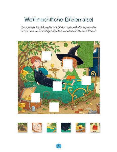 Produktbild: Petronella Apfelmus - Zauberstab und Wichtelt&uuml;r. Das gro&szlig;e Weihnachtsr&auml;tselbuch
