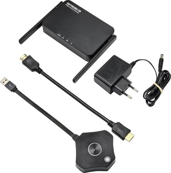 Produktbild: SpeaKa Professional SP-WTR-500 Drahtloses Full HD Pr&auml;sentationssystem 30m