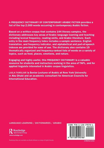 Produktbild: A Frequency Dictionary of Contemporary Arabic Fiction