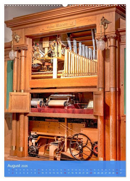 Produktbild: Mechanische Musikinstrumente (Wandkalender 2026 DIN A2 hoch), CALVENDO Monatskalender