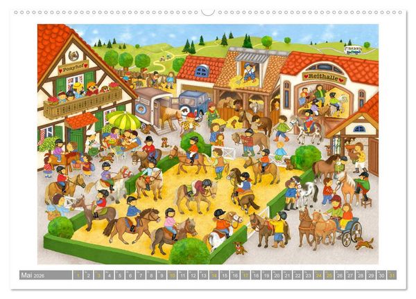 Produktbild: Wimmelig durch das Jahr (hochwertiger Premium Wandkalender 2026 DIN A2 quer), Kunstdruck in Hochglanz