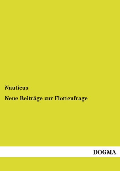 Produktbild: Neue Beitr&auml;ge zur Flottenfrage