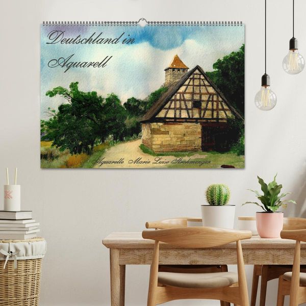 Produktbild: Deutschland in Aquarell (Wandkalender 2026 DIN A2 quer), CALVENDO Monatskalender