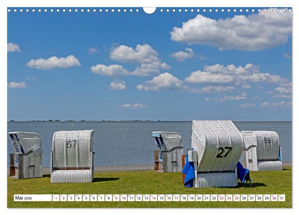 Produktbild: Moin Nordfriesland - Urlaub an der Nordseek&uuml;ste (Wandkalender 2026 DIN A3 quer), CALVENDO Monatskalender