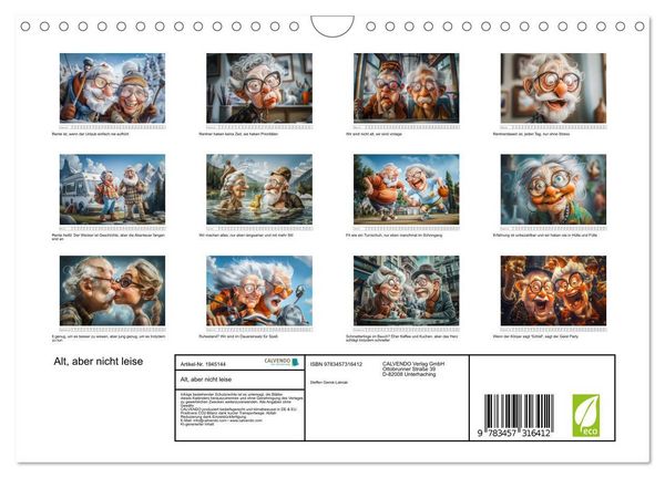 Produktbild: Alt, aber nicht leise (Wandkalender 2026 DIN A4 quer), CALVENDO Monatskalender