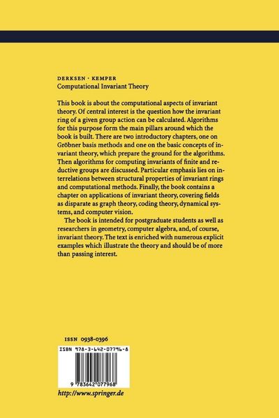 Produktbild: Computational Invariant Theory