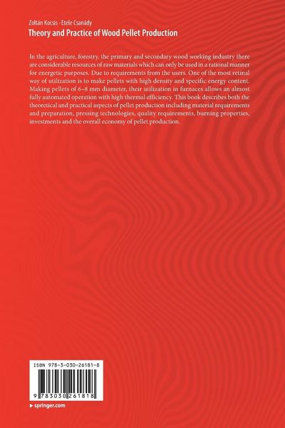 Produktbild: Theory and Practice of Wood Pellet Production