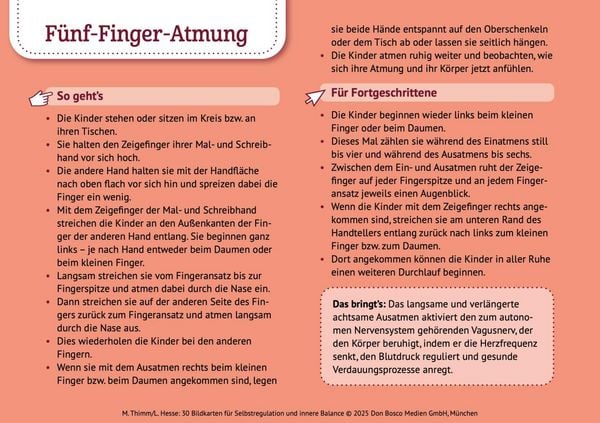 Produktbild: 30 Bildkarten f&uuml;r Selbstregulation und innere Balance