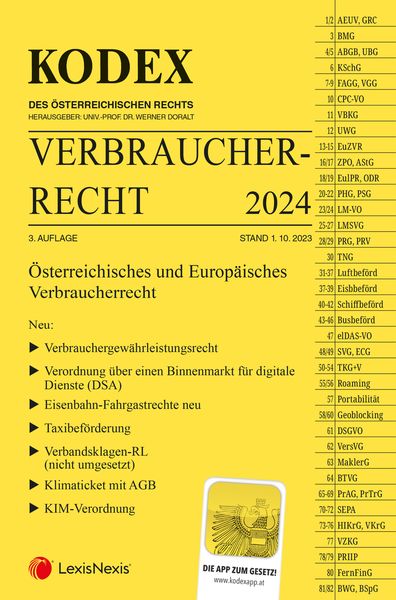 Produktbild: KODEX Verbraucherrecht 2024