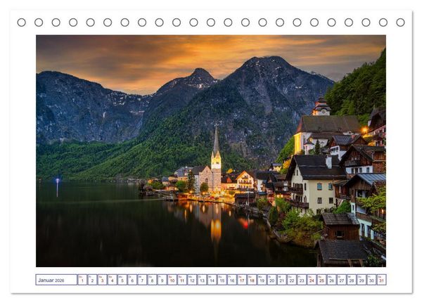 Produktbild: Traumziel Hallstatt in &Ouml;sterreich (Tischkalender 2026 DIN A5 quer), CALVENDO Monatskalender