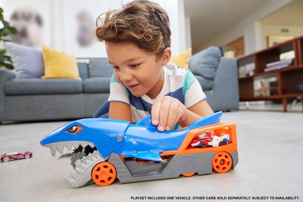 Produktbild: Hot Wheels Hungriger Hai-Transporter für bis zu 5 Spielzeugautos
