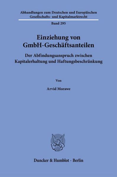 Produktbild: Einziehung von GmbH-Gesch&auml;ftsanteilen
