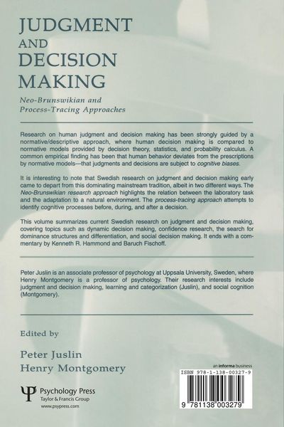 Produktbild: Judgment and Decision Making