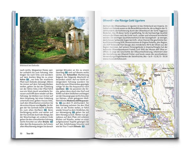 Produktbild: KOMPASS Wanderf&uuml;hrer Ligurien mit Cinque Terre, 50 Touren mit Extra-Tourenkarte
