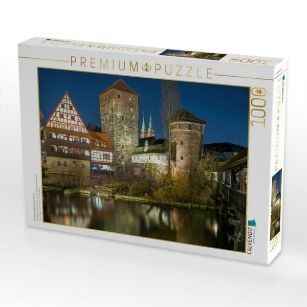Produktbild: CALVENDO Puzzle N&uuml;rnbergs Altstadt bei Nacht | 1000 Teile Lege-Gr&ouml;&szlig;e 64x48cm Foto-Puzzle f&uuml;r gl&uuml;ckliche Stunden