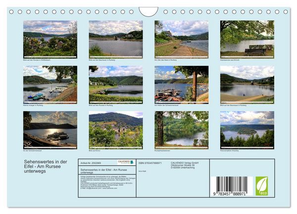Produktbild: Sehenswertes in der Eifel - Am Rursee unterwegs (Wandkalender 2026 DIN A4 quer), CALVENDO Monatskalender