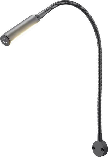 Produktbild: Sygonix Leselampe SY-7043944 12 V/DC, 24 V/DC (L x B x H) 577 x 35 x 20 mm Biegsamer Hals, Taster, Schwenkbar