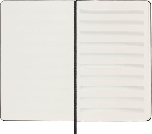 Produktbild: Moleskine Musiknotizbuch, L/A5, 70g-Papier, Hard Cover, Schwarz