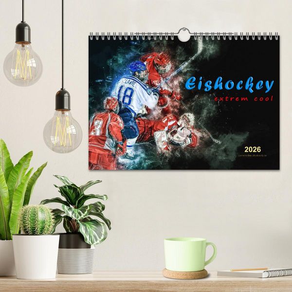 Produktbild: Eishockey - extrem cool (Wandkalender 2026 DIN A4 quer), CALVENDO Monatskalender