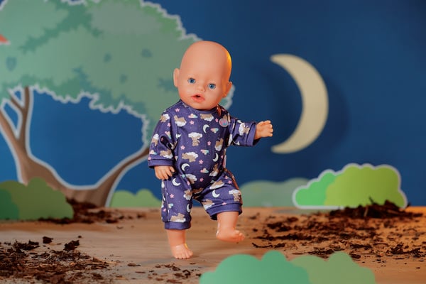 Produktbild: Zapf Creation BABY born Teddy mit Schlafanzug lila leuchtet im Dunkeln