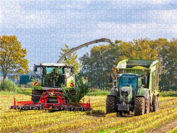 Produktbild: CALVENDO Puzzle Claas Jaguar 950 und Fendt 724 Vario mit Fendt Tigo 65 XR D Ladewagen | 1000 Teile Lege-Gr&ouml;&szlig;e 64x48cm Foto-Puzzle f&uuml;r gl&uuml;ckliche Stund