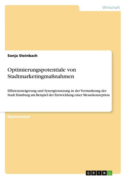 Produktbild: Optimierungspotentiale von Stadtmarketingma&szlig;nahmen
