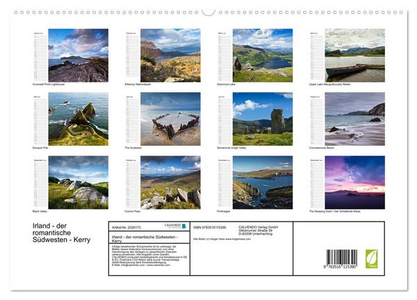 Produktbild: Irland - der romantische S&uuml;dwesten - Kerry (hochwertiger Premium Wandkalender 2026 DIN A2 quer), Kunstdruck in Hochglanz