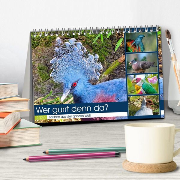 Produktbild: Wer gurrt denn da? (Tischkalender 2026 DIN A5 quer), CALVENDO Monatskalender