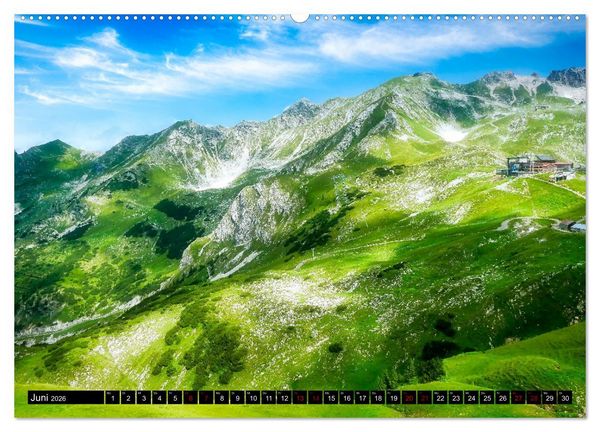 Produktbild: Oberstdorfer Bergwelt (hochwertiger Premium Wandkalender 2026 DIN A2 quer), Kunstdruck in Hochglanz