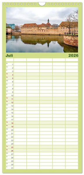 Produktbild: Familienplaner 2026 - Stra&szlig;burg - Els&auml;ssische Metropole mit 5 Spalten (Wandkalender, 21 x 45 cm) CALVENDO